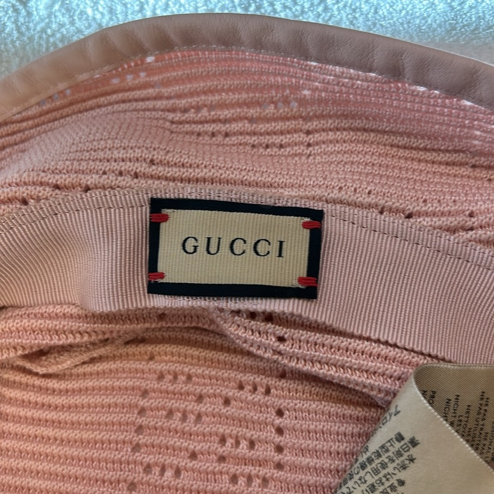NWOT GUCCI GG CABLE KNIT FEDORA HAT - Picture 7 of 9